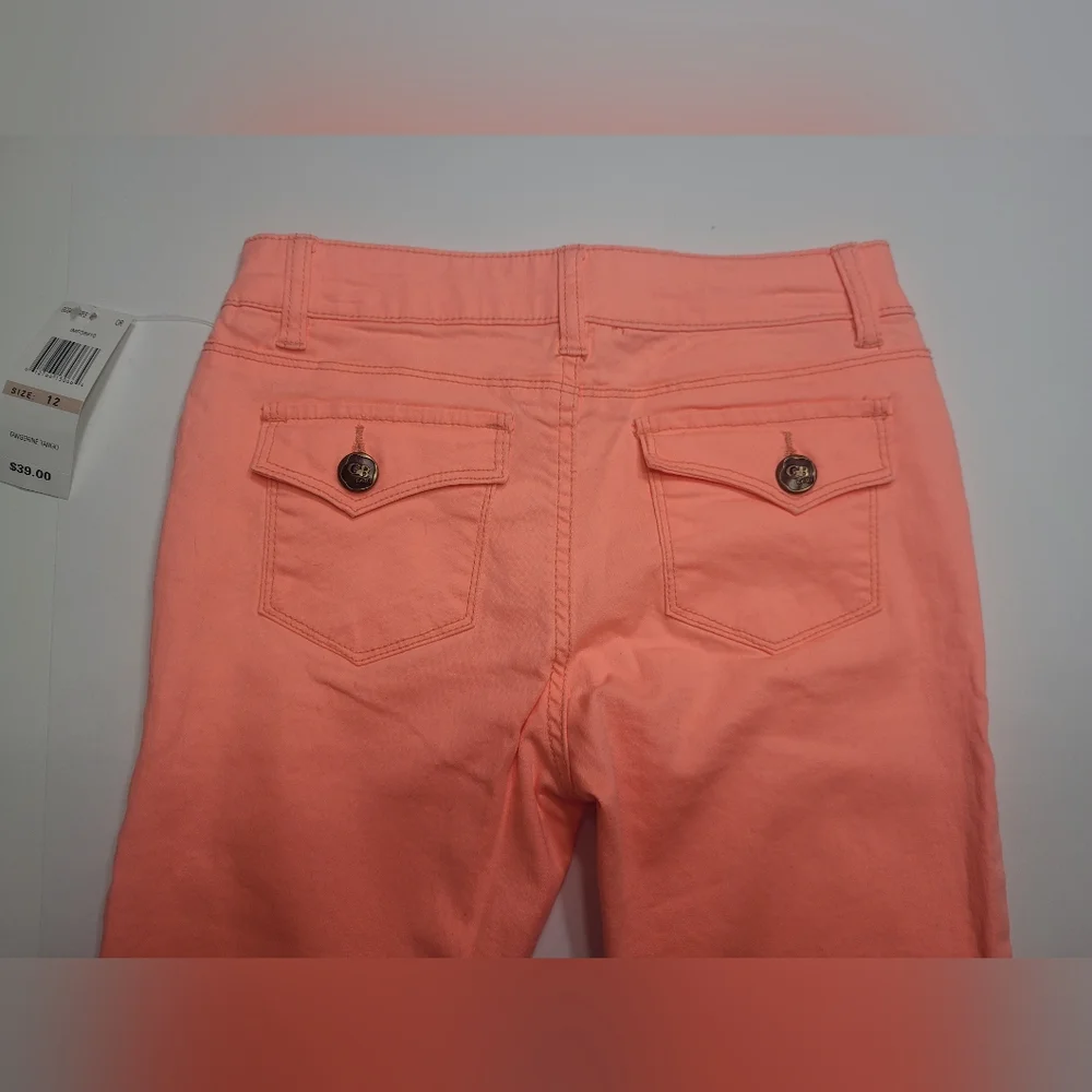 ❤️GB GIRLS SKINNY JEANS  SIZE 12  COLOR TANGERINE - TANGO - Picture 6 of 13